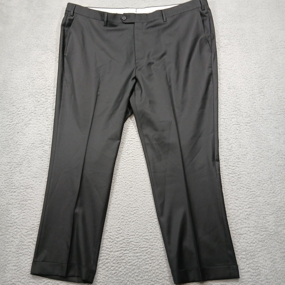 Jay Lore Romano Men's 46 Black Dress Pants Roma Model Italian Wool Blend‎